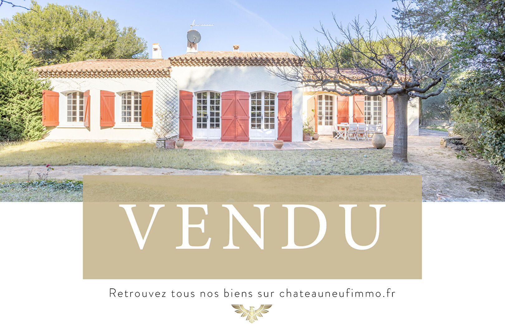 Plain pied Villa Chateauneuf  6 pièce(s) 150 m2  sur 884  m² de terrain  – VENDU